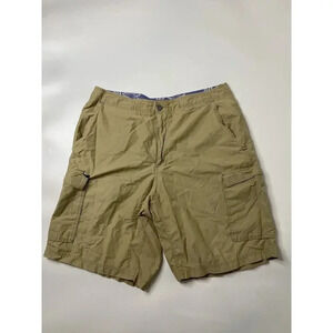 Horny Toad Men's Cargo Shorts Tan Pockets Zip Pocket Hiking Size Large